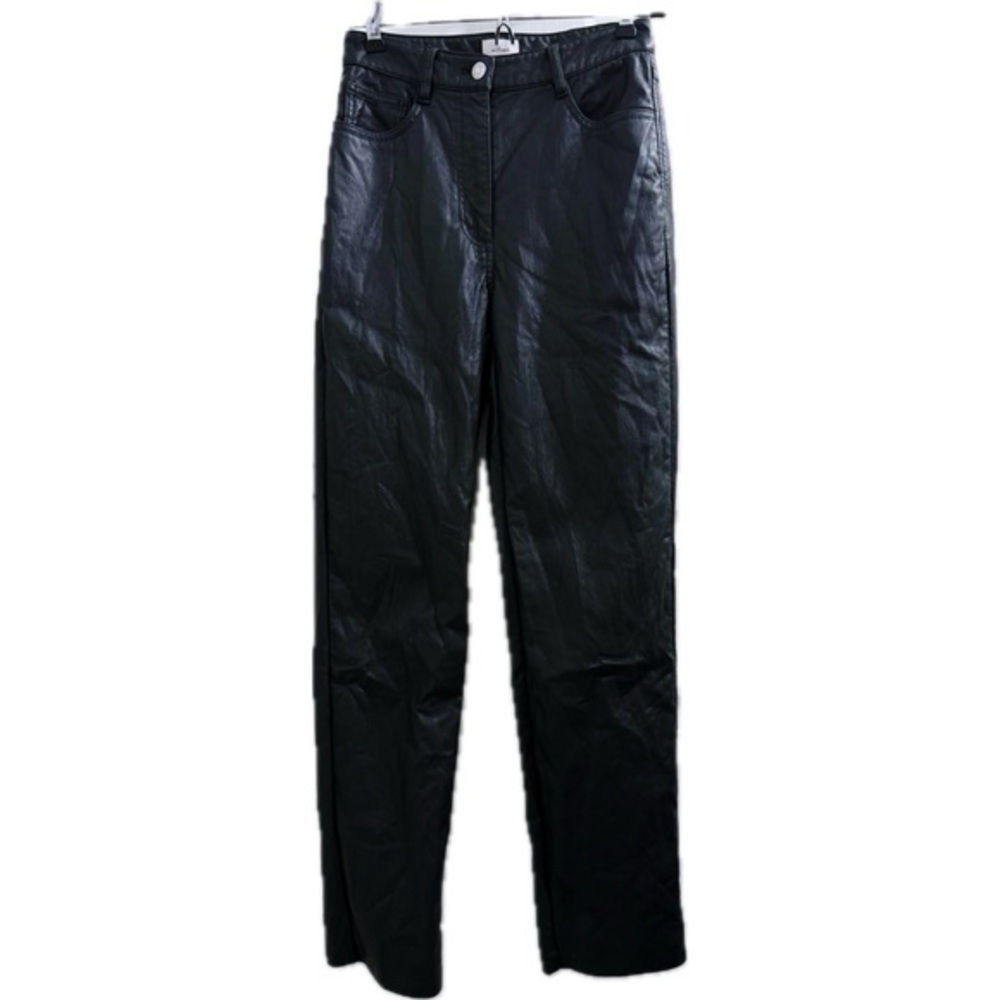 Wilfred Aritzia High Waisted Faux Leather Pants in Black